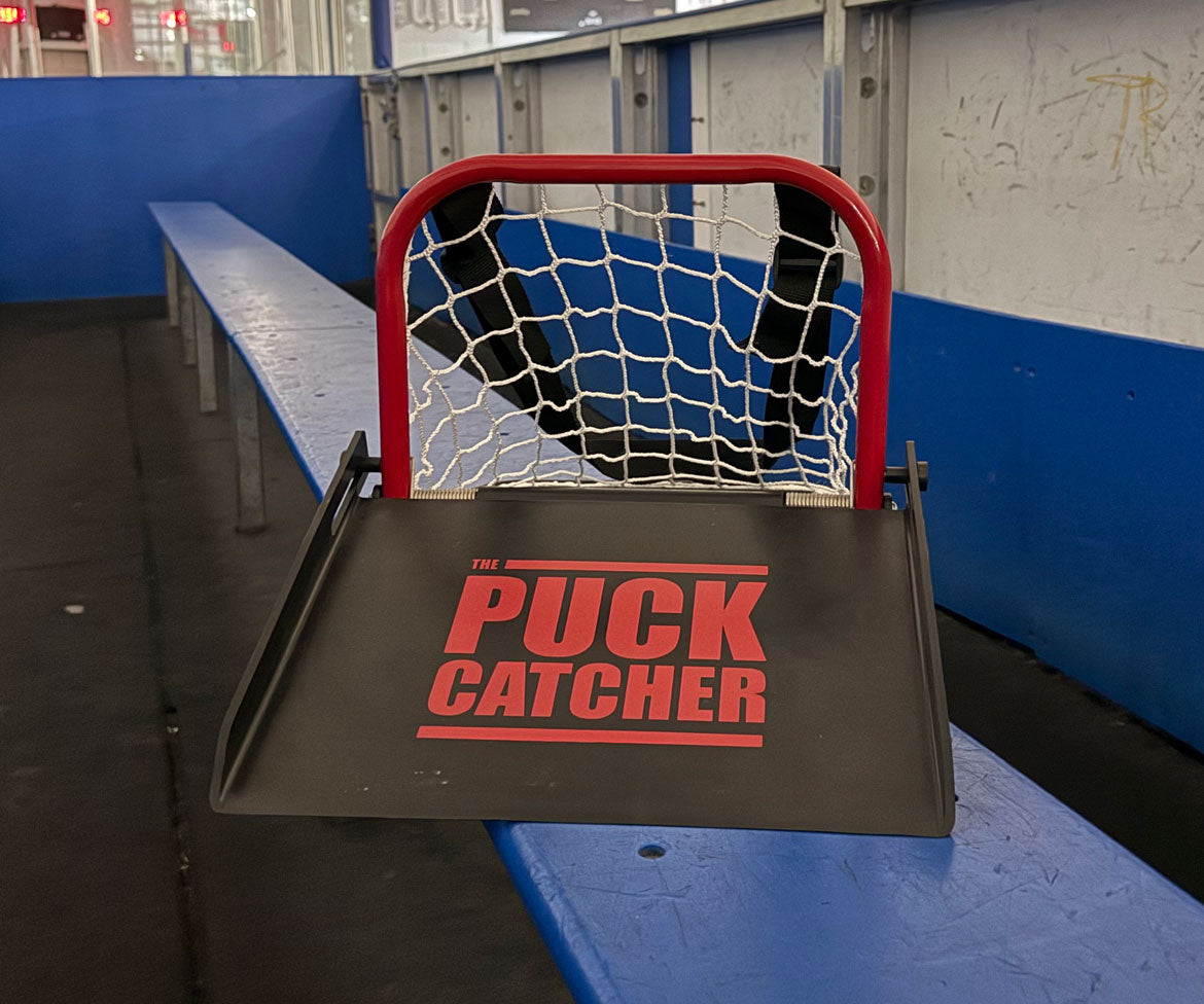 The Puck Catcher - Patented gathering, storage and carrying solution for hockey pucks