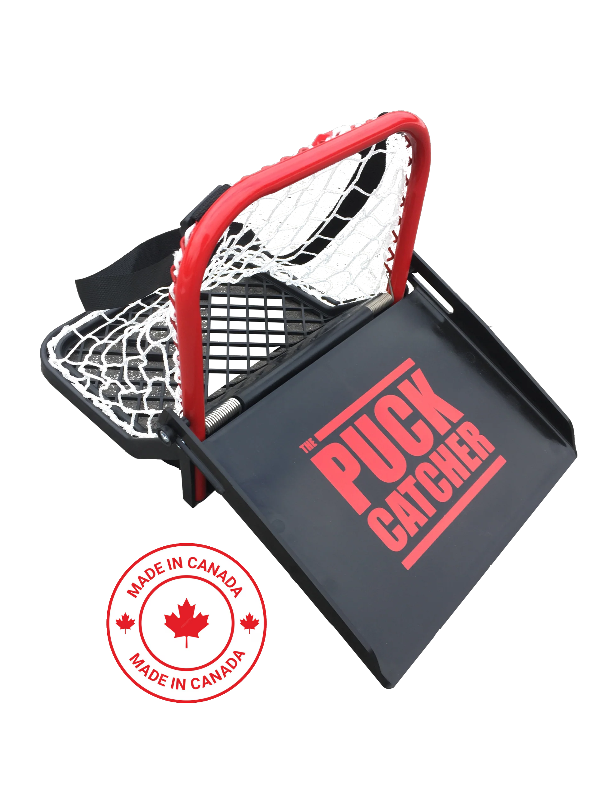 The Puck Catcher - Patented gathering, storage and carrying solution for hockey pucks